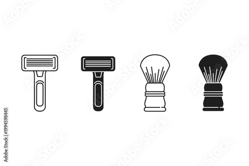 Shaving Tools Icons