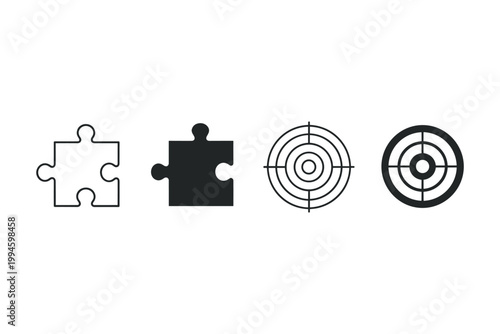 Puzzle Pieces and Targets Icons