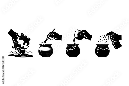 Pottery Glazing Process Steps