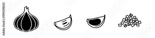 Garlic Icons Set
