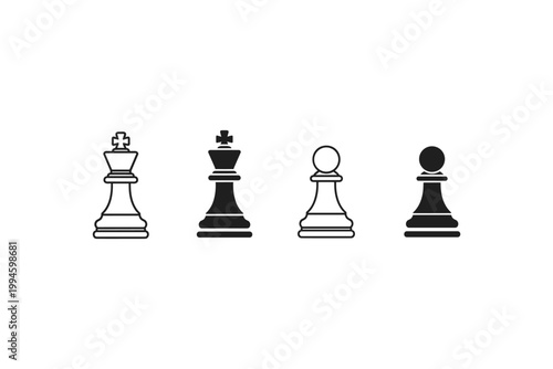 Chess Pieces King and Pawn