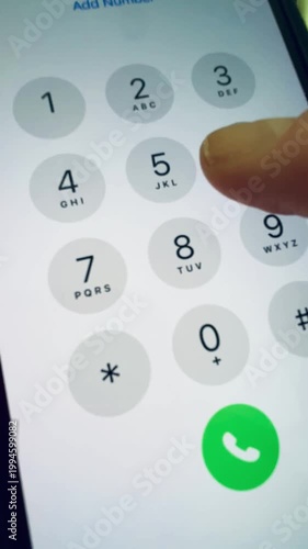 dialing a number on a phone