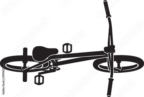 Black bicycle, bike icon, vector bike, minimalist cycling
