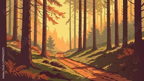 Four seasons nature landscape collection featuring autumn forests, spring blossoms, tropical beaches, and underwater marine life.