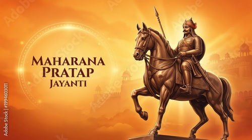 Maharana Pratap Jayanti celebration background.