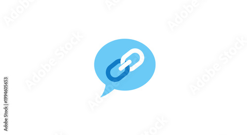 Link Chain in Speech Bubble.