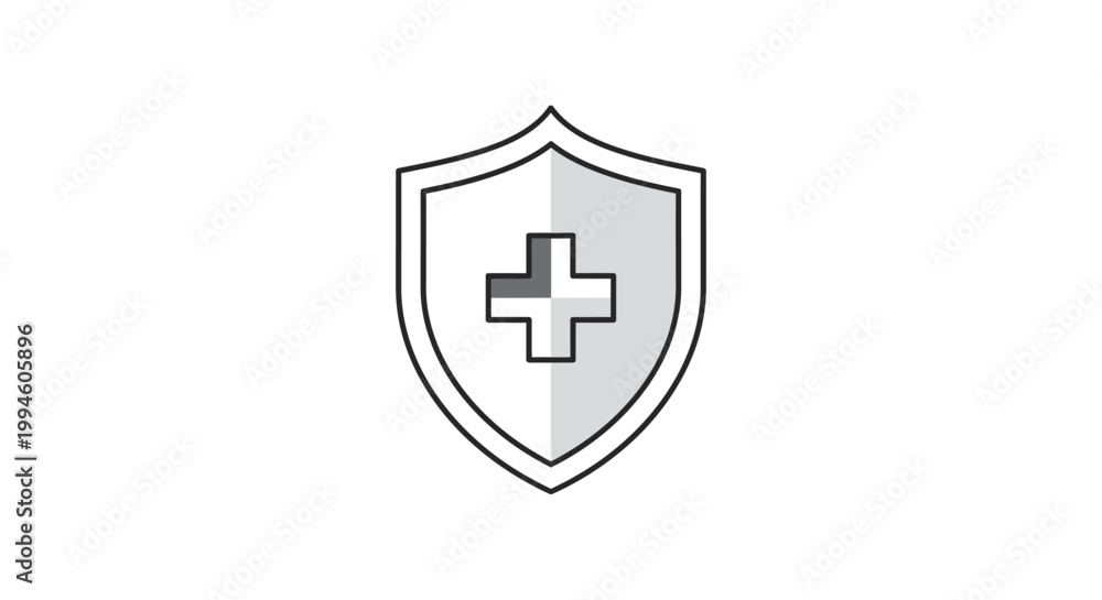 Obraz premium Medical Protection Shield Icon.