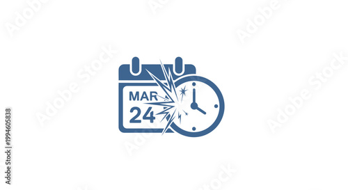 March 24 Calendar Clock.