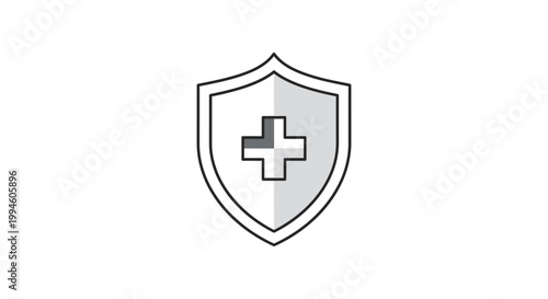 Medical Protection Shield Icon.