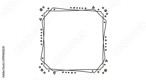Octagonal metal plate frame.
