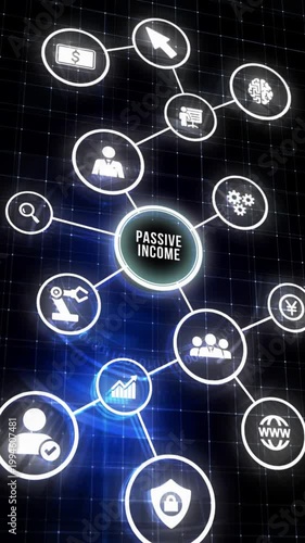 Passive income business concept.Business, Technology, Internet and network concept.