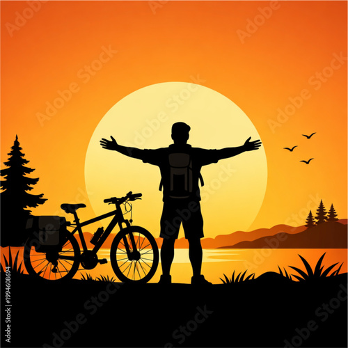silhouette of a motorcycle