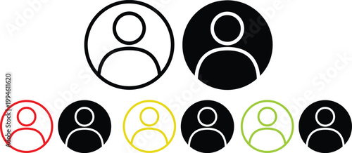 Visual representation of user profiles with highlighted and unhighlighted statuses