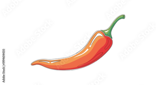 Red hot chili pepper closeup view.