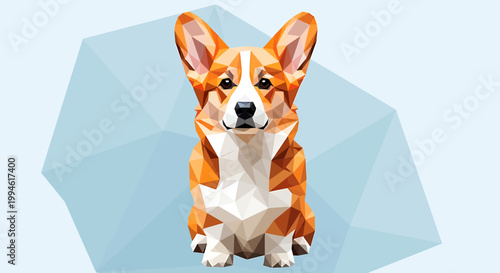 Adorable Pembroke Welsh Corgi dog sitting and looking directly at the camera.
