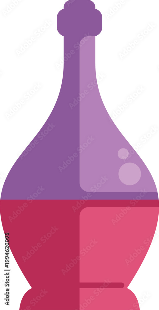 Fototapeta premium Potion bottle containing purple and pink liquid, ideal for fantasy and alchemy themes