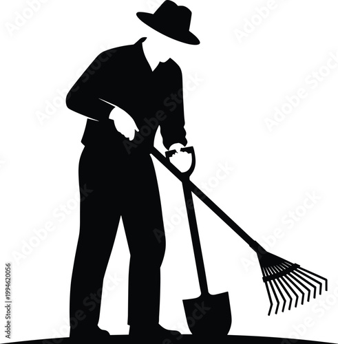 Detective silhouette wearing hat investigating scene representing crime investigation, mystery, 