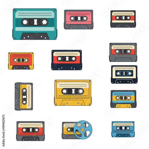 Retro Cassette Tapes Collection - Vintage Audio Media