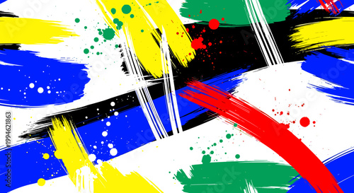 Vibrant Abstract Brush Strokes.