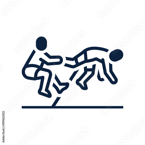 Minimalist of Kabaddi Action with Bold Vector Design.