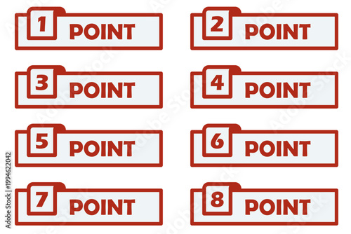 イラスト素材：ポイント,重要,チェック,注目,注意,数字	