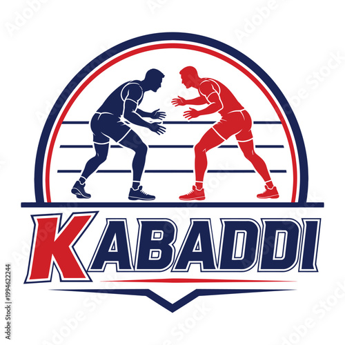 Minimalist of Kabaddi Action with Bold Vector Design.