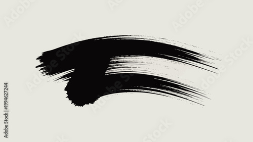 A dynamic abstract brushstroke dominates a neutral background creating a bold visual statement with its sweeping textured form high quality professional detailed modern elegant stylish clean