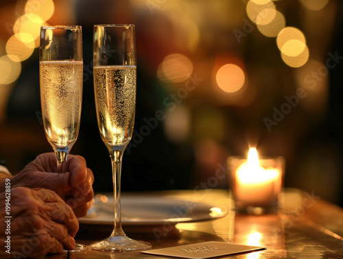 Cheers to Romance: Candlelit Dinner with Champagne 