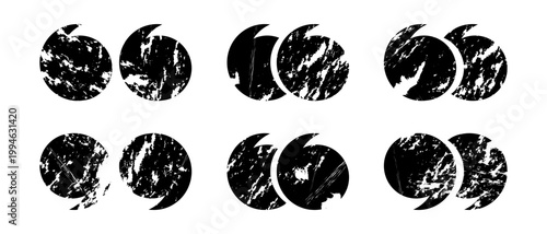 Photos Grunge quote marks icon set