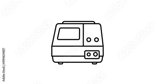 Humidifier Icon, Air Moisturizer Device, Home Appliance, Simple Line Art