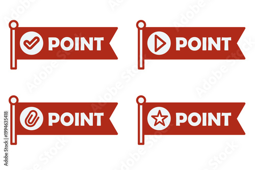 イラスト素材：ポイント,重要,チェック,注目,注意,数字