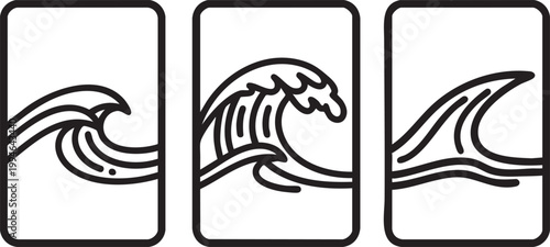 Three different wave designs