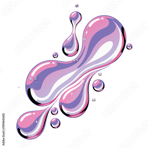 Liquids that are splashing or merging.