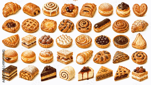 Pastry Pack - Croissants, Danish and Sweet Bakery Elements