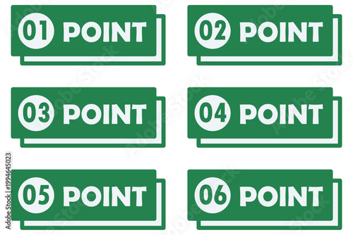 イラスト素材：ポイント,重要,チェック,注目,注意,数字	
