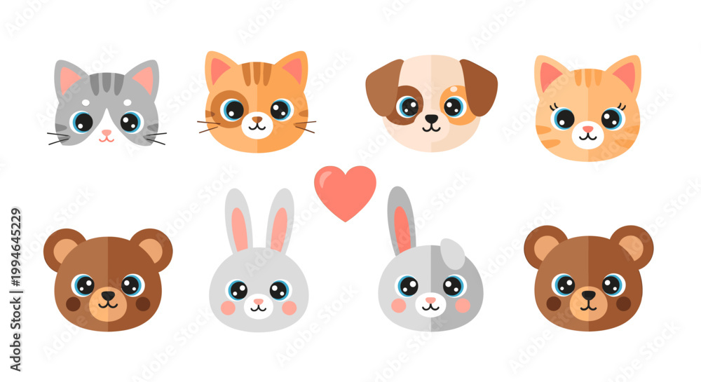 Obraz premium A charming cartoon bear portrait conveys warmth and playfulness. Ideal for children's products, websites, or marketing materials needing a friendly to