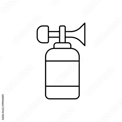 Air Horn Vector Icon Illustration On Isolated Background.