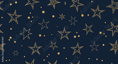 Stars and dots in space.