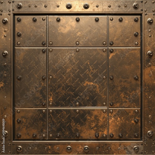 Golden Metal Panels Luxury Seamless Texture Background