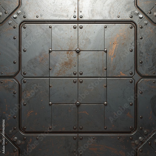 Industrial Metal Plates Heavy Panels Sci Fi