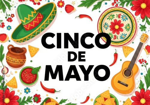 Celebrating cinco de mayo with vibrant mexican cultural elements