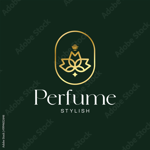 Luxury stylish Perfume store logo design minimal creative concept
