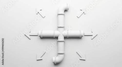 White PVC pipe fittings and connectors.
