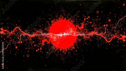 Abstract Orange Sun Energy Background