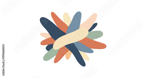 Colorful abstract shape design element.