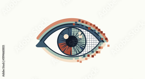 Detailed illustration of a human eye.