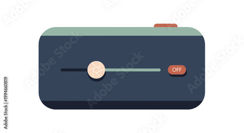 Dark blue portable wireless speaker device.