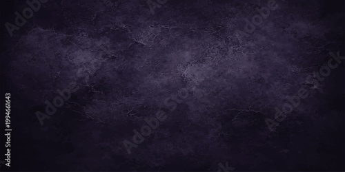 A dark blue grunge concrete wall texture with an aged black chalkboard pattern creates an empty vintage paper backdrop for a rough textured design