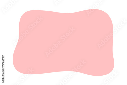 くすみピンクの有機的な変形シェイプ抽象素材