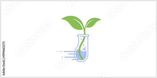 Rapid Plant Development in Laboratory Test Tube Icon